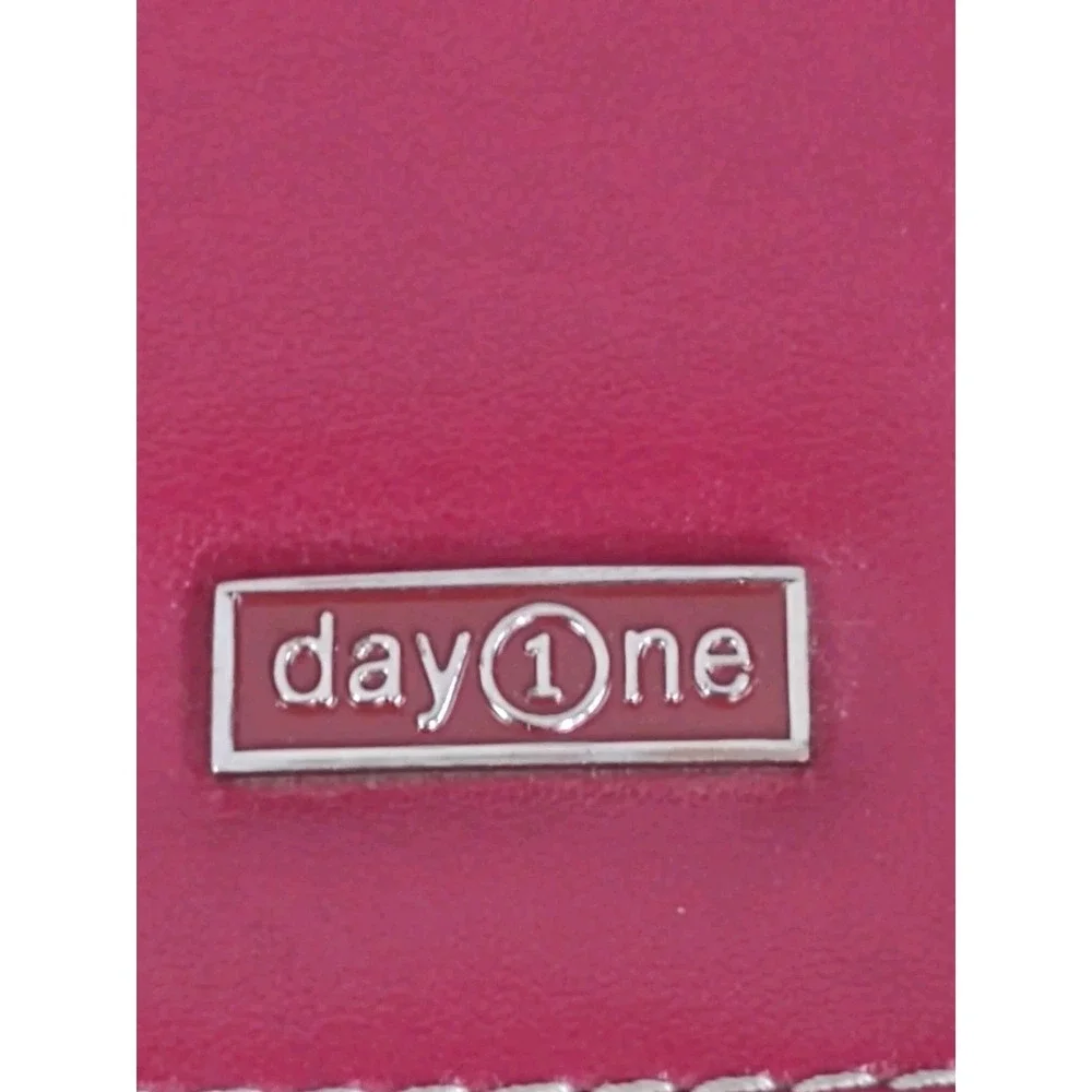 Franklin Covey Day One Planner Binder Red Retractable Handles Faux Leather *SEE